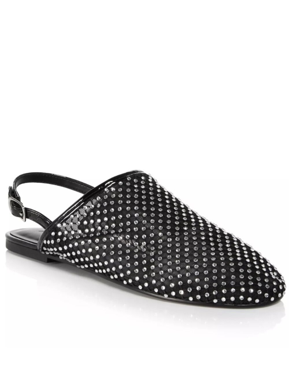 AQUA Krisy Rhinestone Slingback Flats Black Multi Size 8 NWT